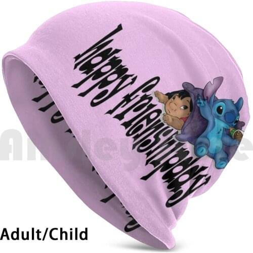 Friendshipday Beanies Knit Hat Hip Hop Animated Arcade Rides Blue Blue Hawaii Cartoons Children Together