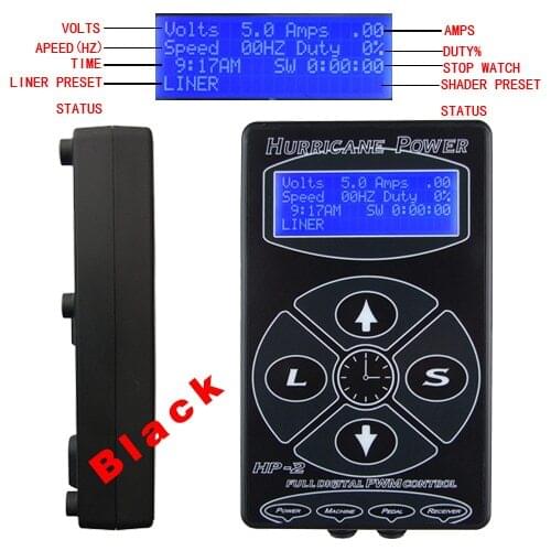 Tattoo Power Supply 2018 Newest Tattoo Machine HP-2 Intelligent Digital LCD Makeup Dual Power Tattoo Supplies Set eu
