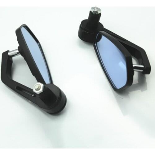 Black 7/8" 22mm Bar End Side Rear View Mirrors Motorcycle Dual Sports Bike Street Bike Chopper Cruiser Aprilia