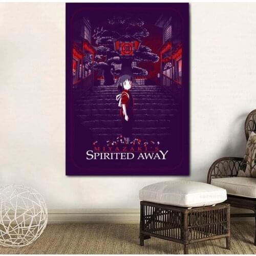 Home Decor Canvas Prints Pictures Wall Artwork Spirited Away Anime Painting Modular Modern Nordic Style Poster For Living Room