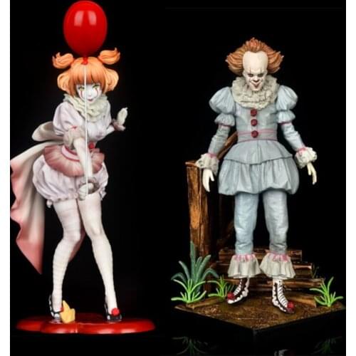 Anime Action Figure Pennywise Figure Girl Stephen Kings IT Clown Model Collection Decor For Halloween Gift It: Chapter Two