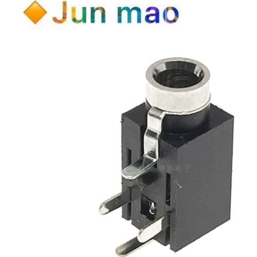 10PCS 2.5mm Female Audio Connector 4 Pin DIP Headphone Jack Socket PJ-210B