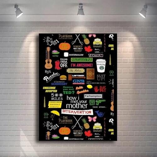 How I Met Your Mother Home Decor Nordic Canvas Painting Wall Art Posters and Prints Decor for Bedroom Dorm Room