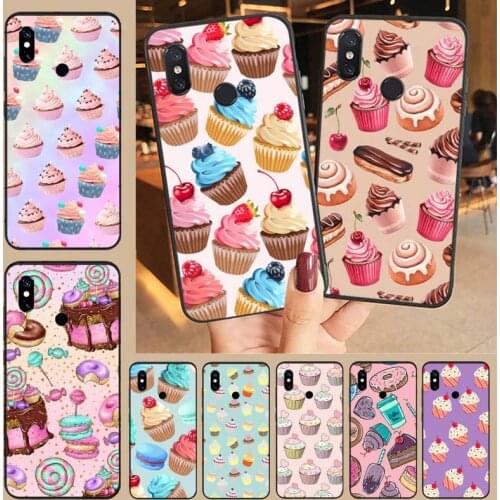 Kawaii cupcake Cake dessert Phone Case For Xiaomi Redmi note 7 8 9 t max3 s 10 pro lite cover funda coque shell