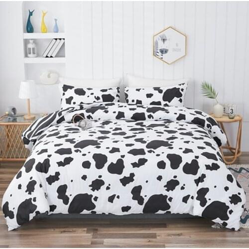 Cow Spot Duvet Cover Zebra-Stripe Bedding Set Double Sided Design Bedclothes 230x260 King Size With Pillowcase(No Bed Sheet)