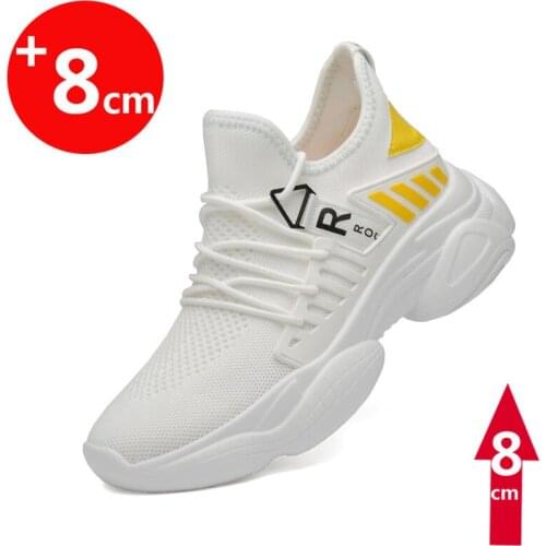 Sneakers Men Elevator Shoes Height Increase Shoes for Man Height Increase Insole 7-8cm Shoes Black Shoes Lift Taller Shoe