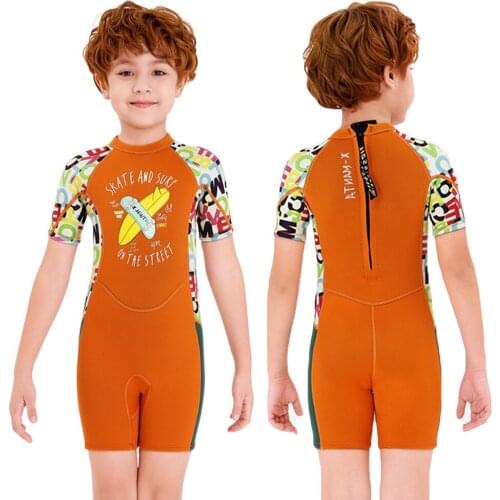 Boy Wetsuit 2.5MM Neoprene Children Rash Guards Swimming Surf Windsurf Kitesurf Kids Scuba Diving Bathing Suit Clothes Swimsuit