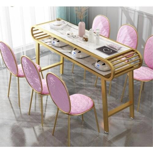 Manicure table and chair set special price economical net red Nordic style manicure table single double simple imitation marble