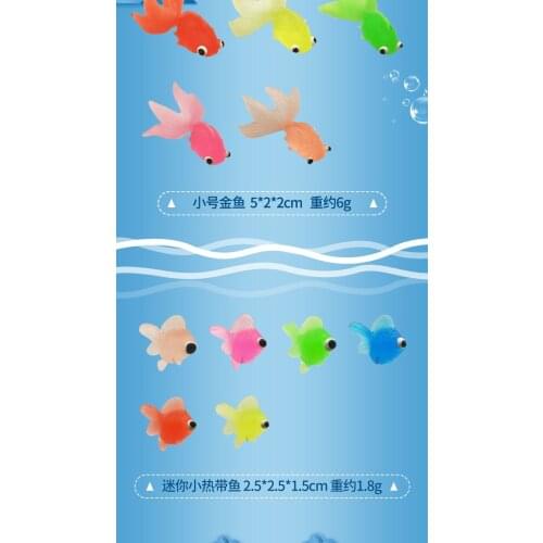 4cm Mini Soft Rubber Gold Fish Baby Bath Toys Plastic Simulation Small Goldfish Water Toy Simulation Model Small Statue