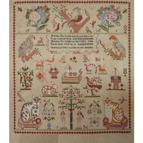 Hot Embroidery Garden for Small Animals Nativity Counted Cross Stitch Kits with 100% Cotton Floss & Free Shipping for Wall Decor