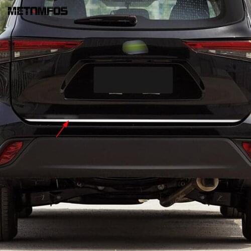 For Toyota Highlander Hybrid 2021 2022 Rear Trunk Tailgate Door Bottom Lid Cover Molding Trim Streamer Accessories Car Styling