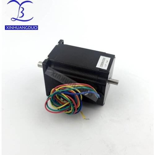 Nema 23 Stepper Motor 76mm Dual Shaft 3A 270oz-in 4 Lead Wire for CNC Router Engraving Milling/3D Printer