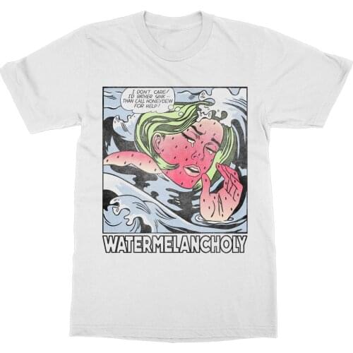 New 2019 Hot Summer Casual T-Shirt Printing Watermelancholy T-Shirt Fresh Fruit Vegetable Eat Food Cook Diet Melon Tee Shirt