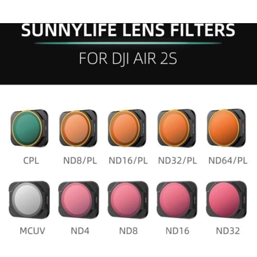 New DJI Air 2S Camera Gimbal Lens Filter MCUV CPL ND Camera Lens Sunhood Protector for DJI Mavic Air 2S Drone Accessories