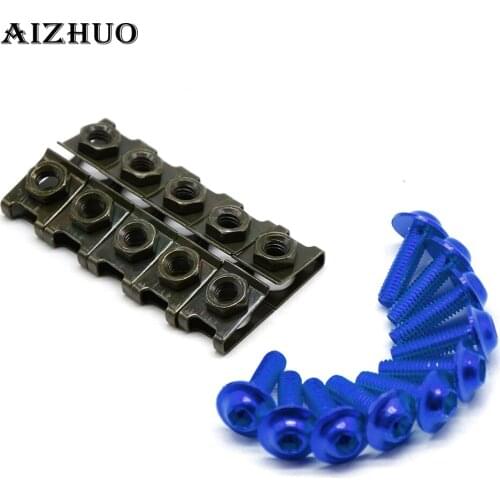 10 pieces 6mm motorbike screwse body fairing For SUZUKI GSF Bandit 650 650S 1000 1200 1250 SV650