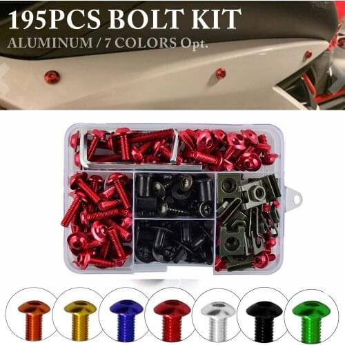 Motorcycle Full Fairing Bolts Fasteners Kit Aluminum M5 M6 Bodywork Screws Nut Set