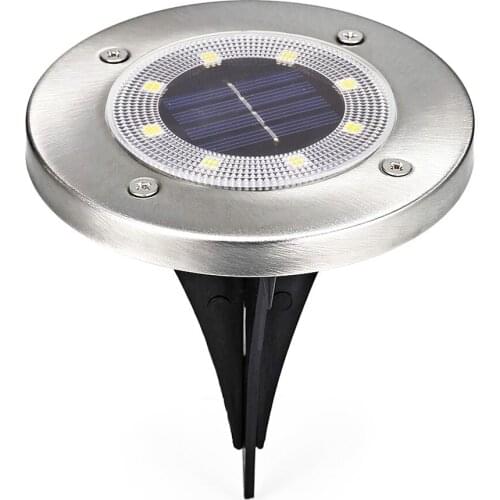 Pop 1/4/8pcs 8Led Solar Garden Light Waterproof In-Ground Outdoor RGB Solar Lamp Pathway Yard Deck Street Party Decor Lighting