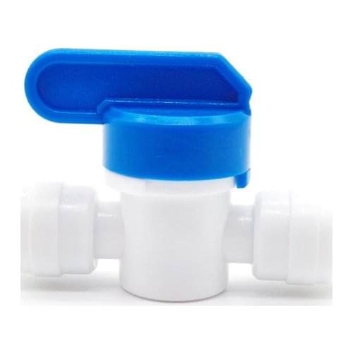 Ball Value Plastic Quick Connectors For 1/4‘’Tube O.D Water System Garden Misting Cooling Control Switch 50 Pcs