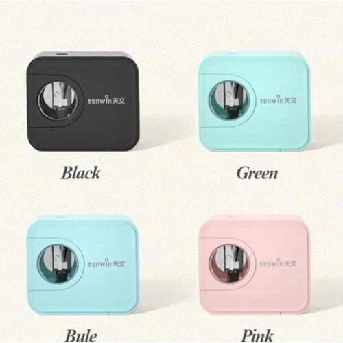 Tenwin Camera Modeling Electric Pencil Sharpener Automatic Sharpener Multi-function DIY Pencil Sharpener Stationery Supplies New