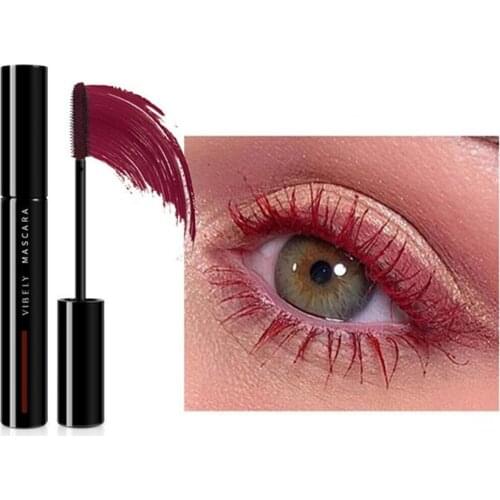 5 Color Mascara Waterproof Long-Lasting Silky Curling Lengthening Makeup Blue Green Red Yellow Orange Volume Eye Cosmetics