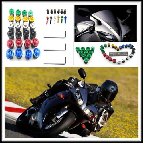 10PCS red Motorcycle Screw Kit BOLTS Windscreen Windshield Bolt Screws for SUZUKI GSXR750 GSX-S1000 Kawasaki Z800 E veRsion