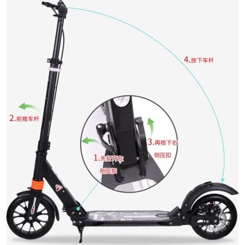 Factory direct supply upgrade disc brakes widened wheels urban campus transportation tools Kick Scooter