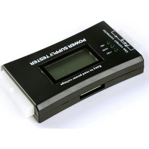 1Pcs Popular New Computer PC Power Supply Tester Checker 20/24 pin SATA HDD ATX BTX Meter LCD