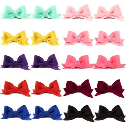 10pcs/Lot New Arrival Space Cotton Puff Bow Hair Clips Soft Cotton Bows Hair Bands DIY Girls Hair Accessories Headwear
