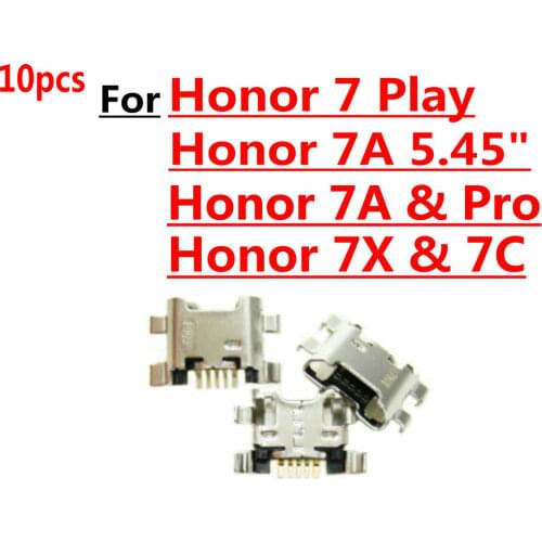 5pcs New Micro USB Plug Charging Port Connector Socket For Huawei Honor 7A 7C 7X 7S 7 Play