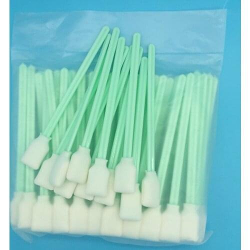 100pcs cleaning swabs sponge stick foam for DX5 DX7 TX800 XP600 printhead ink brush Roland Mimaki Mutoh cleaner 13cm long