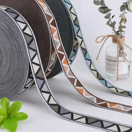 25M/Lot 3cm Wide Plaid Lace Ribbon Trim Curtain Accessories Decorative Cushion Pillow Edge Clothing Sofa Lace Belt DIY Sewing