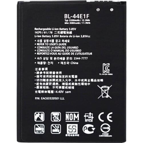 3200mAh BL-44E1F BL 44E1F Battery Replacement Battery for LG V20 H990 F800 VS995 US996 LS995 LS997 H990DS H910 H918 Battery