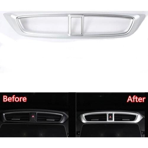 Car Interior Console Air Conditioning Outlet Vent Frame Bezel Trim Styling For Honda CRV CR-V 2017 2018 ABS Sticker