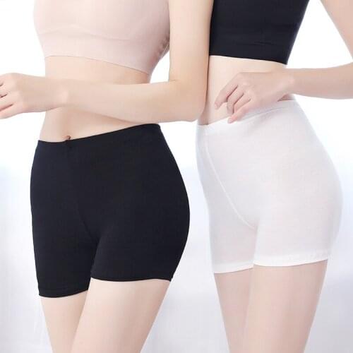 Big size M-3XL Sexy Lace Ultra thin Skinny Elastic mid Waist Safe Shorts Summer Women sleep dress boyshort seamless underpant
