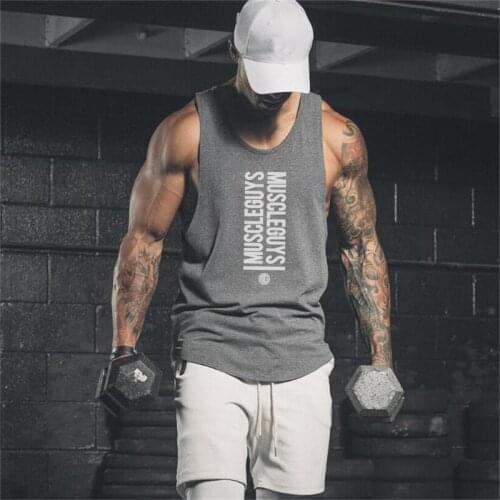 Brand Gyms clothing Bodybuilding Fitness Men Stringer Tank Top workout Vest sportswear Undershirt mens muscle shirt