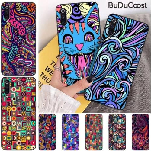 Colourful Psychedelic Trippy Art Phone Case For Xiaomi Mi 9 9T CC9 CC9E 8 SE Pro A2 Lite 6X 5 A3 A1 Max Mix 2 3