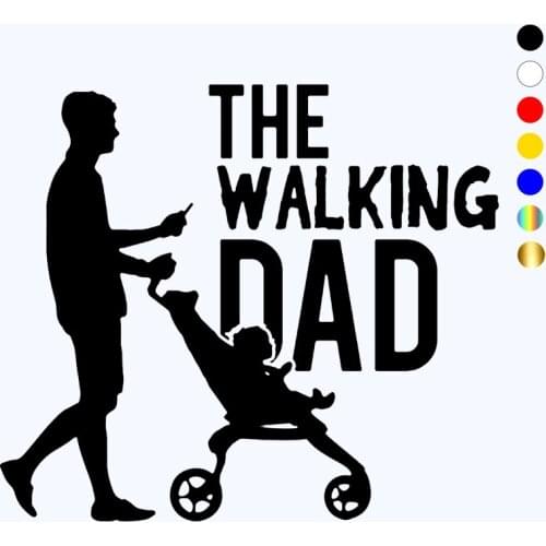 CK2997# the walking dad reflective funny car sticker vinyl decal waterproof car auto stickers on car truck bumper rear window