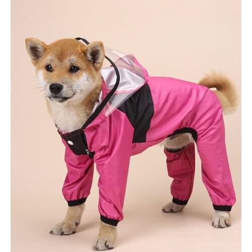 Dog Raincoat Jumpsuit With Hood Waterproof Outdoor Clothing For Small Medium Large Dogs Top Quality ropa para perros