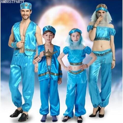 Halloween party cosplay children Arab King princess costume Aladdin costume lamp clothes Egyptian pharaoh clothing AMBESTPARTY