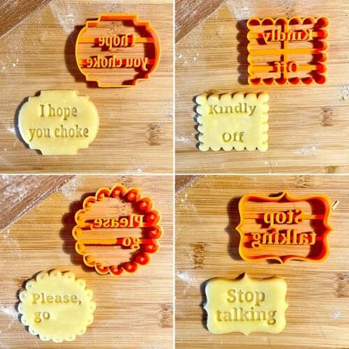 Creative English Alphabet Biscuit Molds For Home Kitchen High Quality Food Grade Plastic Biscuit Molds for Homemade Biscuits
