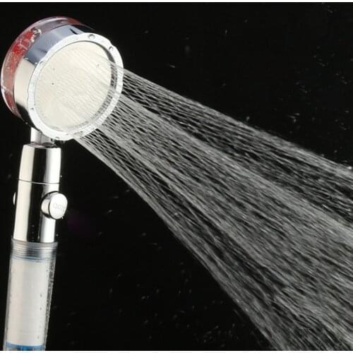 3 Mode Shower Head Water Saving Flow 360 Degrees Rotating With Fan High Pressure spray Hand-held Pressurized Massage Shower Head