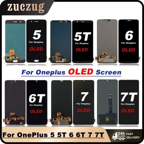 Original / OLED For OnePlus 5 5T 6 6T 7 7T LCD Display Touch Screen Digitizer Assembly For One Plus 7 7T 1+7 1+7T