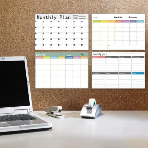 Rewritable Refrigerator Sticker Home Innovative Magnetic Calendar Family Trip Schedule A3 Soft Magnetic Dry Erase Planner Messag
