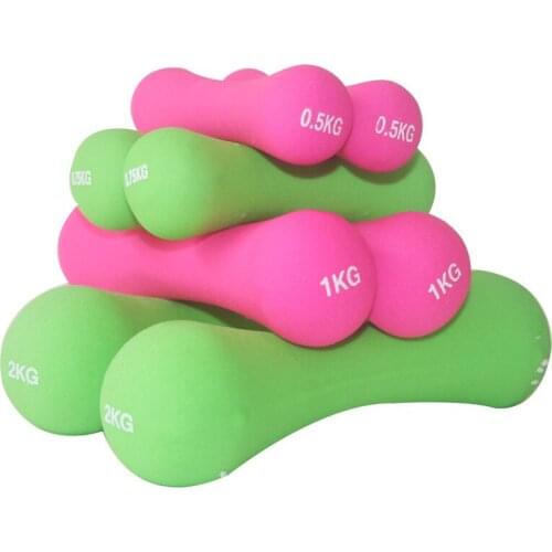 Plastic dip in dumbbell for women fitness weight dumbbells fitness dumbbells for fitness body exercise dumbell kettlebell 0.5kg