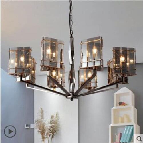 Postmodern living room chandelier Nordic minimalist luxury crystal bedroom neo-classical creative restaurant art lamps led lamps