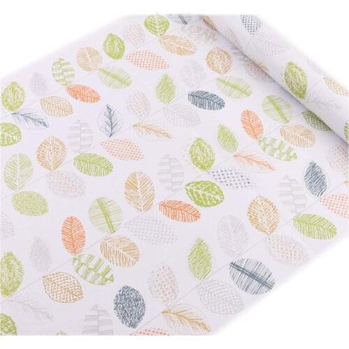 GLOW4U Colorful Leaves Wallpaper Self Adhesive Vinyl Contact Paper for Walls Cabinets Dresser Drawer Shelves Furniture