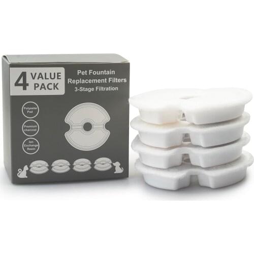 Replacement Activated Carbon Filter For Cat Water Drinking Fountain Replaced Foam Filters For Pet Dog Square Fountain Dispenser