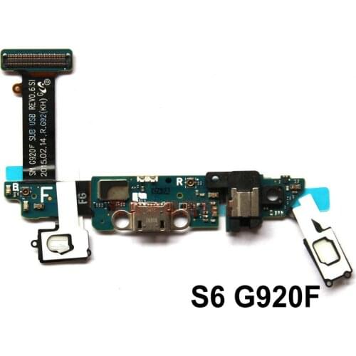 Charger Port Dock Connector Flex Cable For Samsung S6 G920F / S6 edge G925F With Microphone