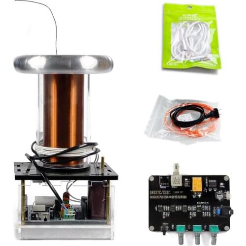 Solid-state coil music audio physics toy diy arc drsstc lightning experiment simulator