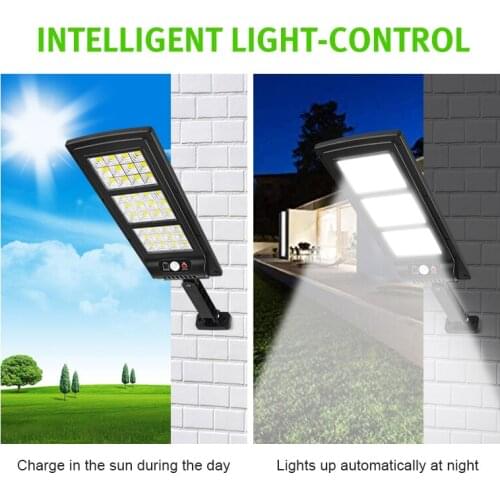 144 COB Outdoor Solar Street Lights Remote Control Lamp With 3 Light Mode Waterproof Motion Sensor Security Yard Garden Lighting